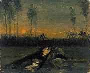 Vincent Van Gogh Landscape at sunset Germany oil painting artist
